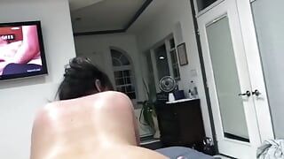 Another POV. Reverse Cowgirl Cock Milking