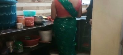 Desi bhabhi and brother-in-law lovingly in the kitchen