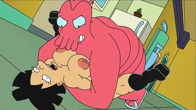 Amy and Zoidberg ( Cartoon )