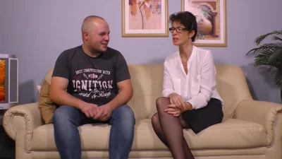 Nerdy Milf rides on huge cock to get her horny pussy drilled